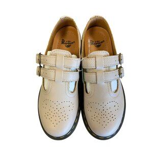 Dr. Martens 8065 Mary Jane Leather Shoes in Vintage Taupe Size 6